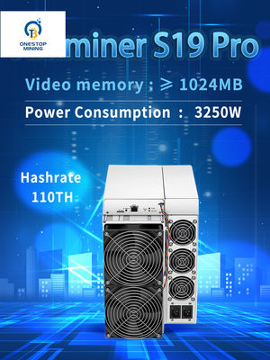 Antminer S19 Pro 110Th 3250W Bitcoin Mining Asic Machine wydobywanie bitcoinów